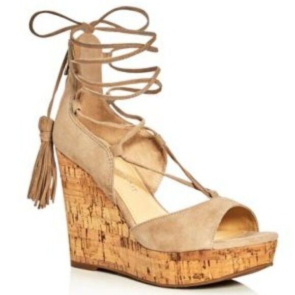 Size 6.5 M Ivanka Trump Hellan Ankle Tie Platform - Picture 1 of 1